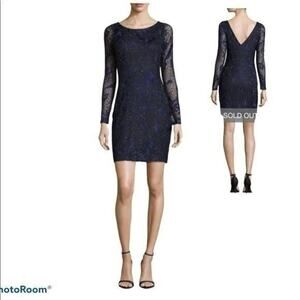 ▶️ Aidan Mattox ◀️ Beaded see through cocktail Dress